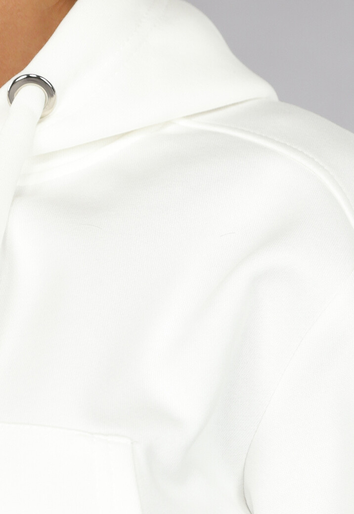 Witte Capuchon Trui in Kort Model