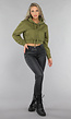 Cropped Khaki Capuchon Sweater