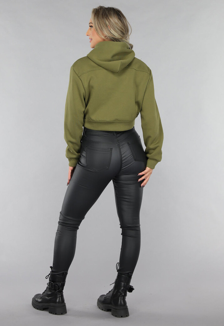 Cropped Khaki Capuchon Sweater