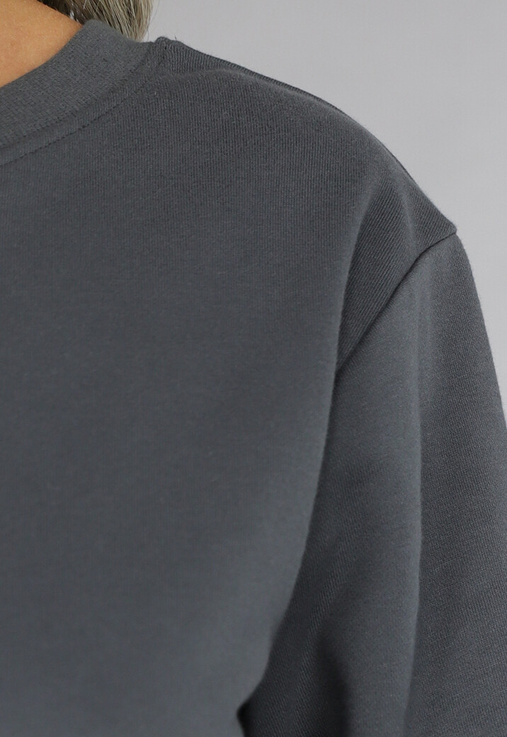 Antraciet Trui met One Shoulder
