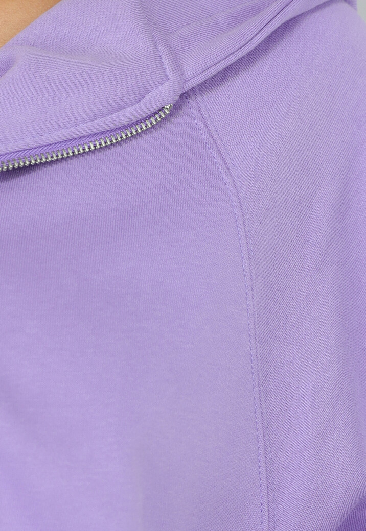 Paars Oversized Vest met Ritssluiting
