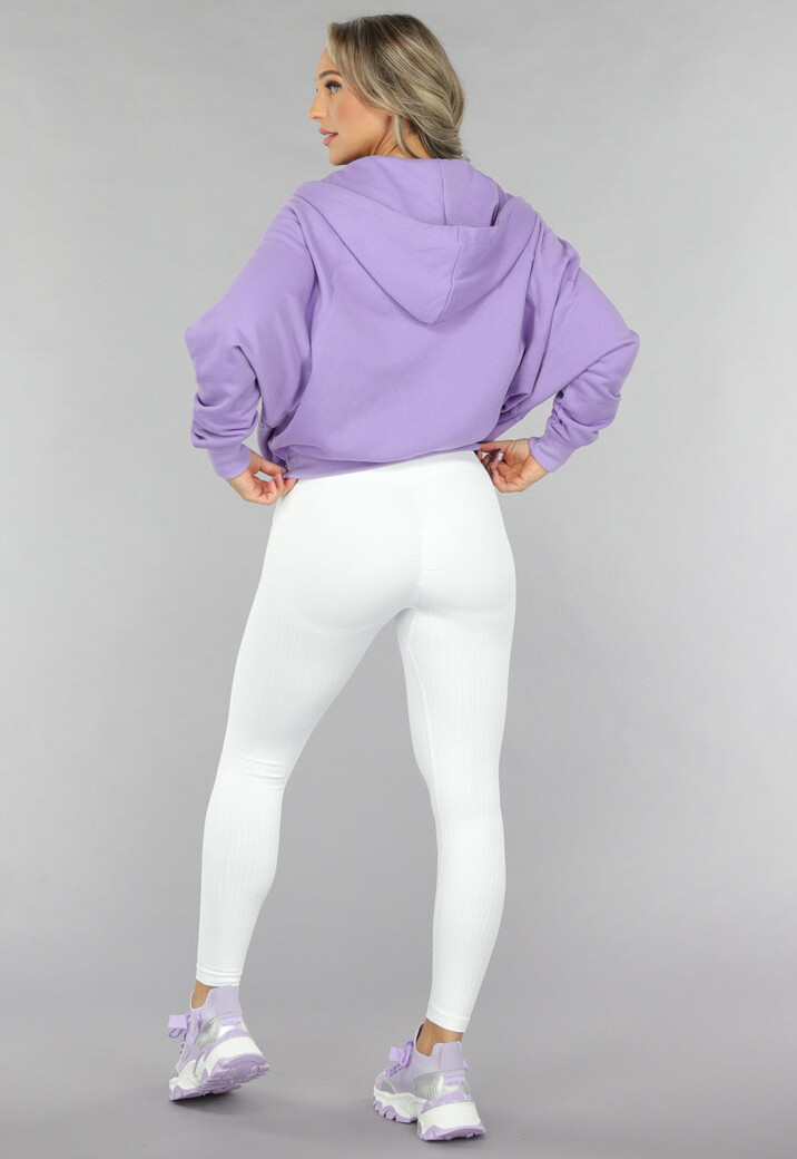 Paars Oversized Vest met Ritssluiting