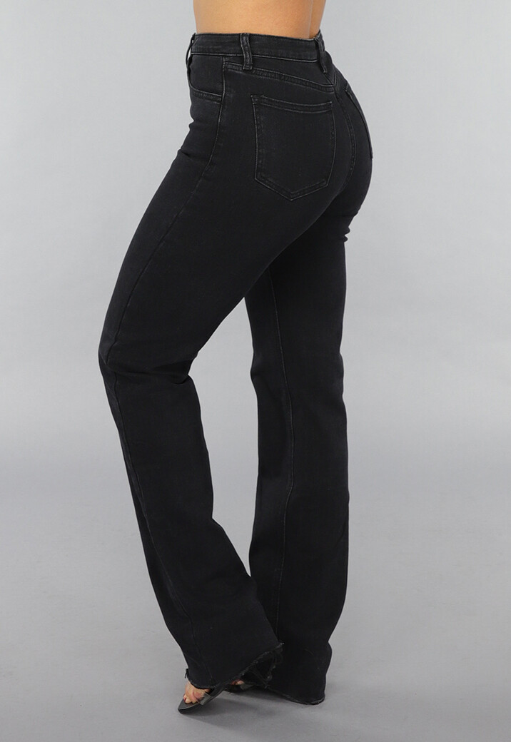 Antraciet Tall Stretch Spijkerbroek met Rechte Pijpen