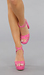 Fuchsia Sandaletten met Straps