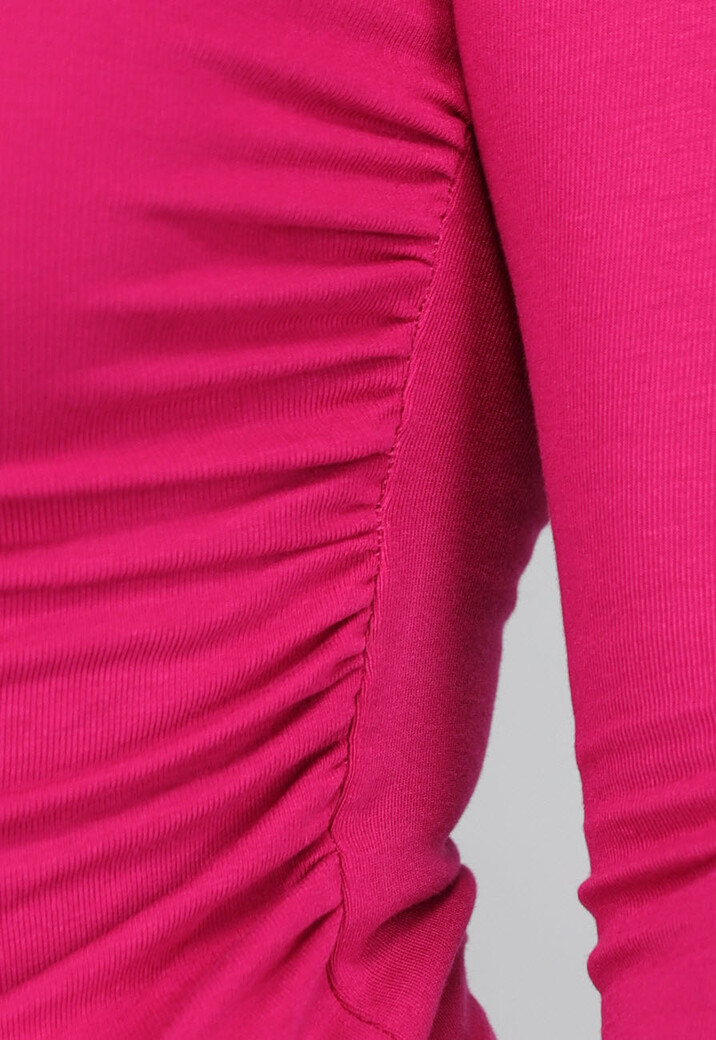 Fuchsia Top met Lange Mouwen