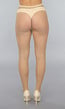 Beige Fishnet Panty met Strass Steentjes