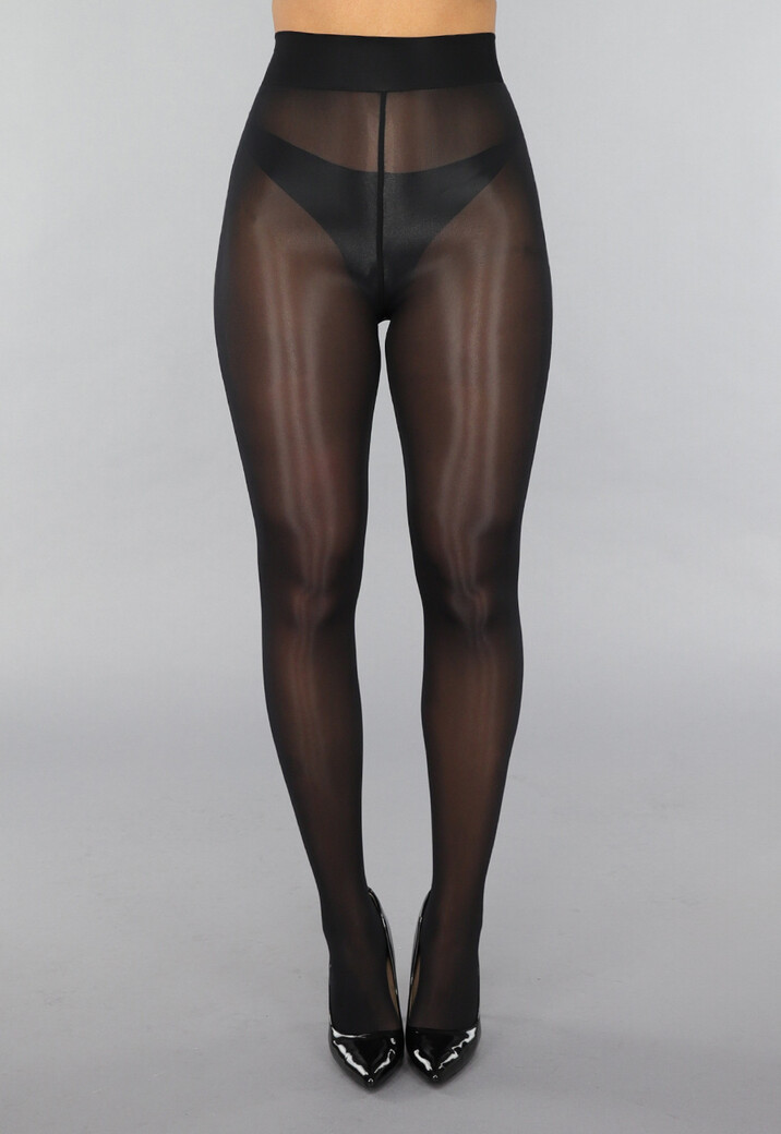 Zwarte Anti-Ladder 30 Denier Panty