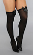 Hoge Zwarte Kousen met Zwarte Strik