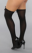 Hoge Zwarte Kousen met Zwarte Strik