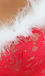 Rode Kanten Kerst Lingerie Bodysuit