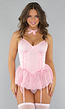 Lichtroze Lingerie Jurkje met Strikjes