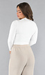 Stretch Top met Lange Mouwen in Wit