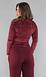 See Through Burgundy Top met Velvet Print