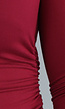 Burgundy Longsleeve Top met Vierkante Hals