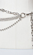 Grove Verstelbare Zilveren Taille Ketting