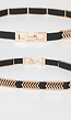 Stretch Riem met Gouden Zigzag Details
