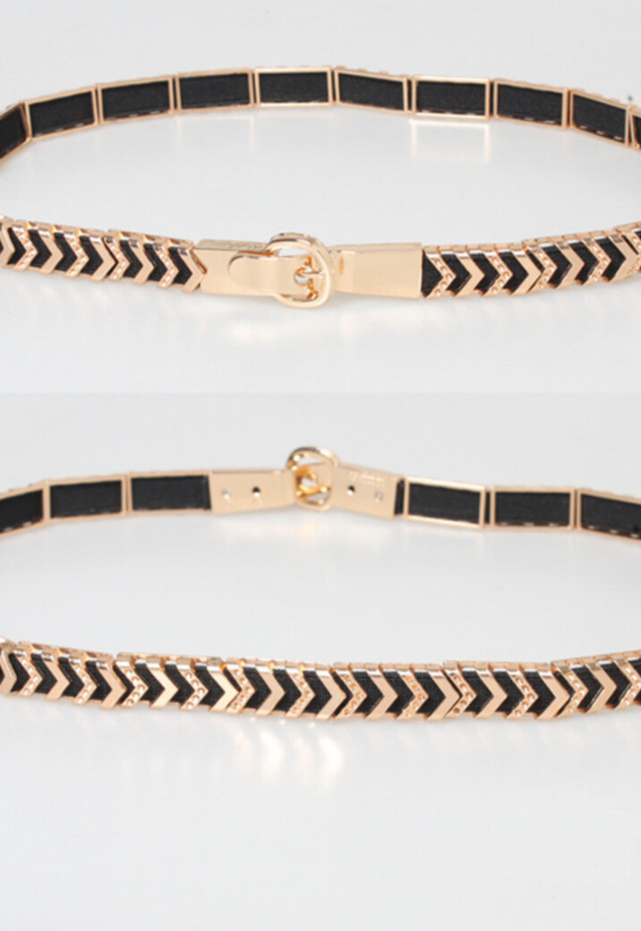 Gouden Zigzag Stretch Ceintuur