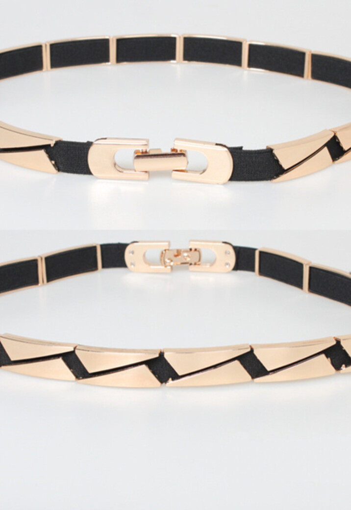 Rekbare Riem met Gouden Details