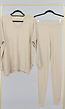 Taupe Two Piece met Oversized Trui