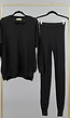 Zwarte Twinset met Aansluitende Broek