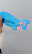 Hoge Blauwe Kousen met Antislip Pootafdrukken