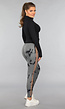 Yoga Legging met Cut Outs en Gevlekte Print