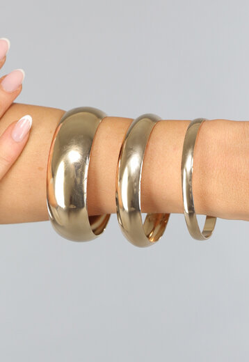 Driedelige Goudkleurige Bangle Armbanden
