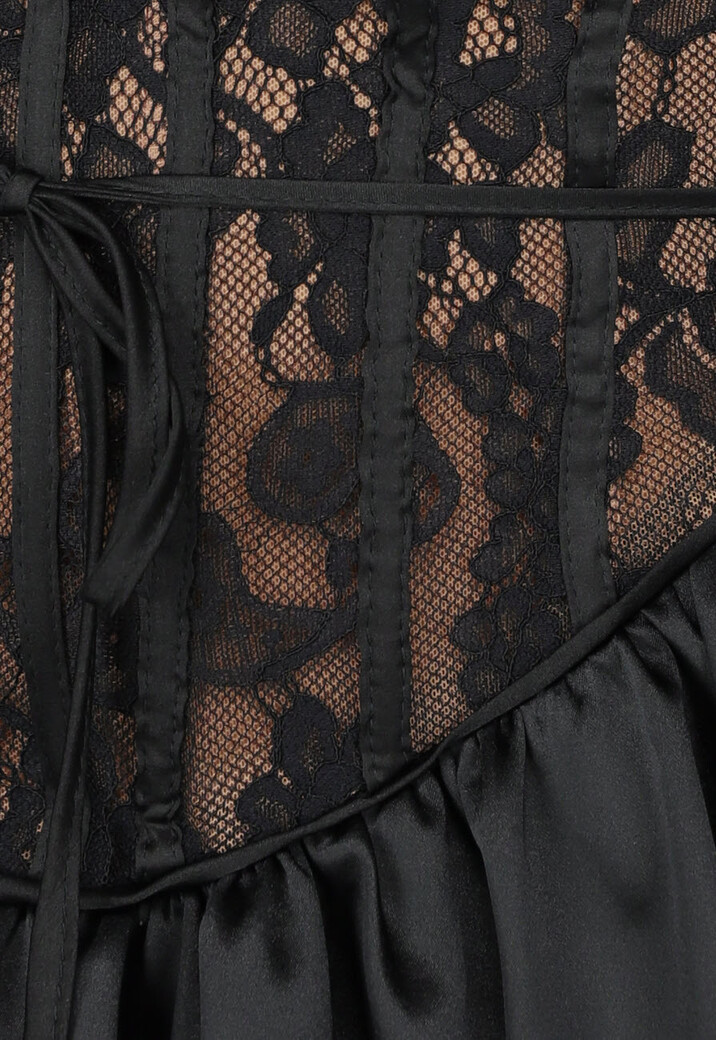 Ballon Jurk met Kanten Lijfje