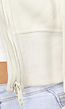 Kort Aansluitend Beige Vest met Rits