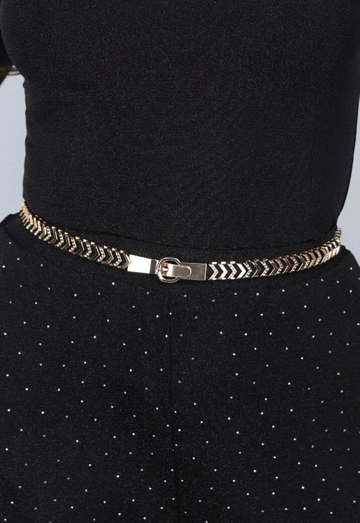 Gouden Zigzag Stretch Ceintuur