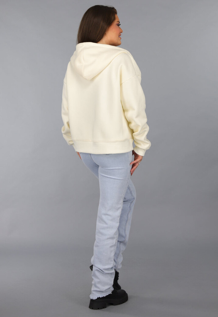 Oversized Ecru Vest met Steekzakken