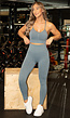 Blauwe Trainingslegging met Push Up Effect