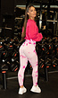 Tie Dye Roze Fitness Legging met Compressie Band