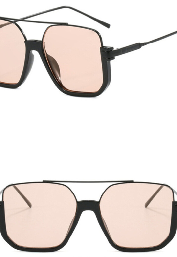 Retro Bril met Oranje Glazen