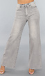 Grijze High Waist Wide Leg Jeans