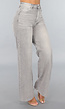 Grijze High Waist Wide Leg Jeans