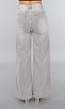 Grijze High Waist Wide Leg Jeans