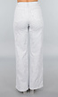 High Rise Straight Leg Jeans met Streeppatroon