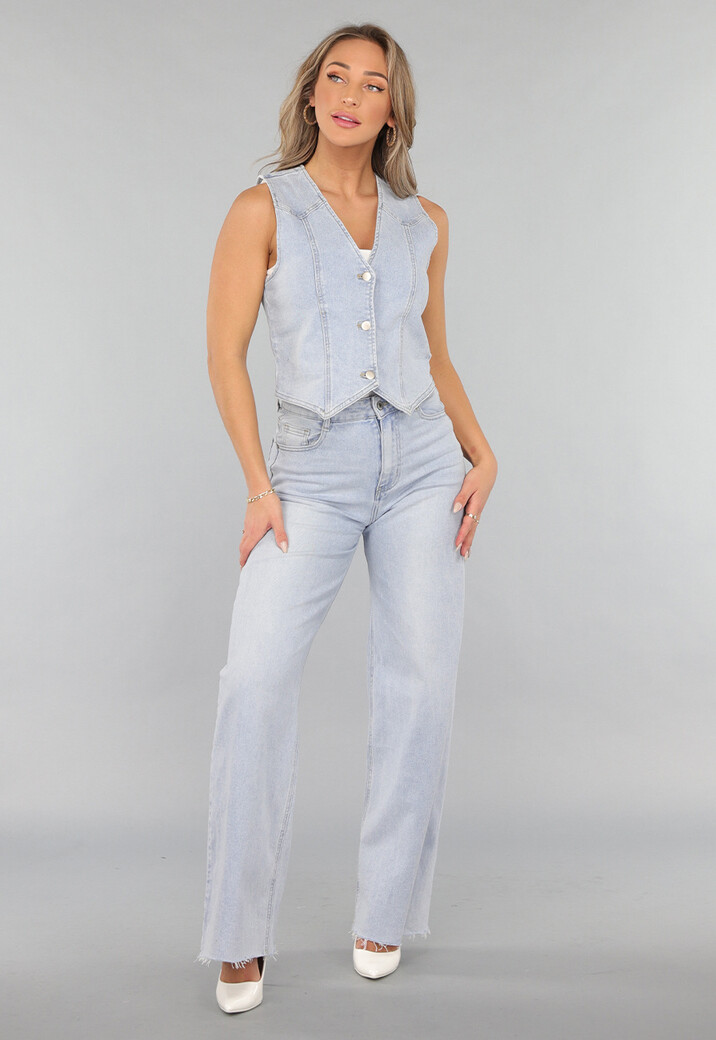 Stretch Denim Gilet Topje