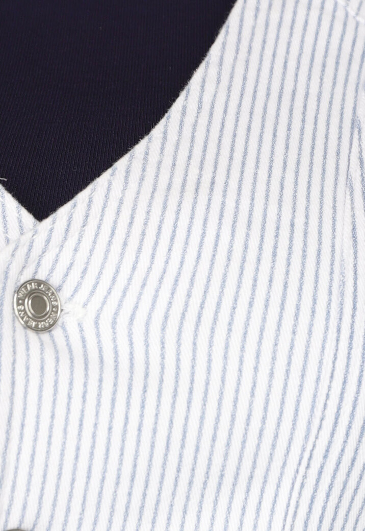 Gestreepte Gilet Top met Knopen