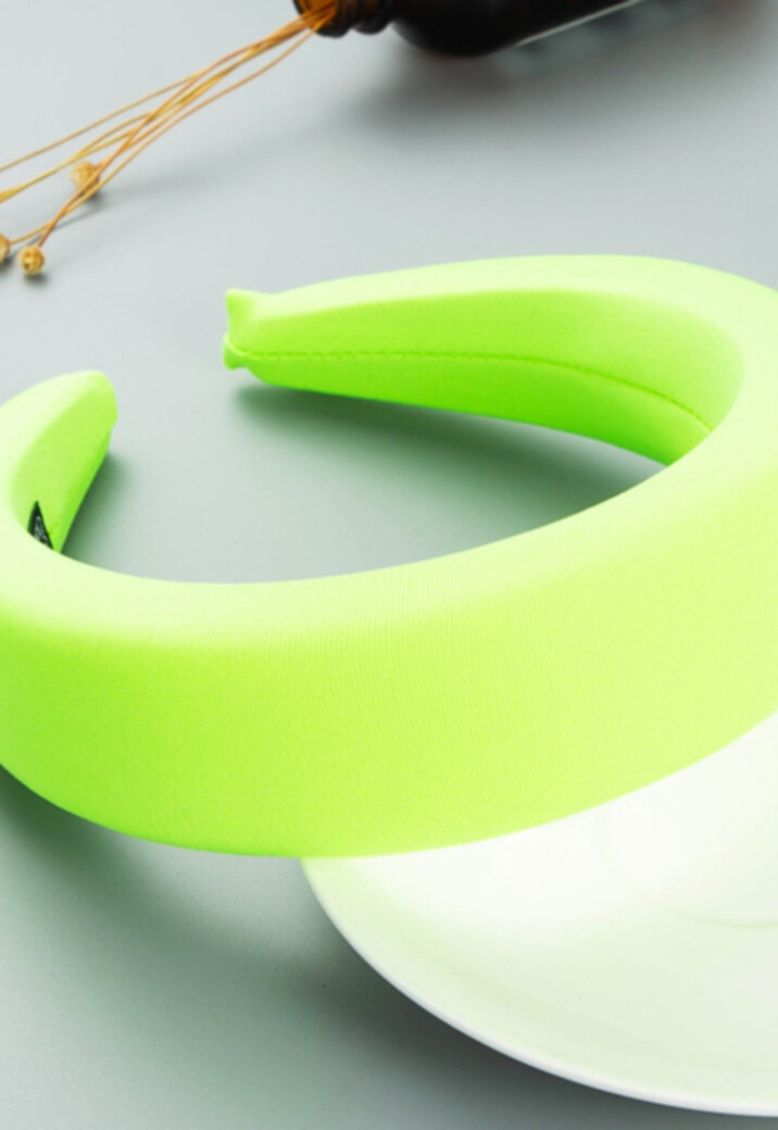 Neon Groene Dikke Diadeem