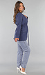 Navy Oversized Blazer met Tailleband