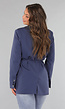 Navy Oversized Blazer met Tailleband