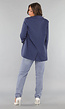 Navy Oversized Blazer met Tailleband