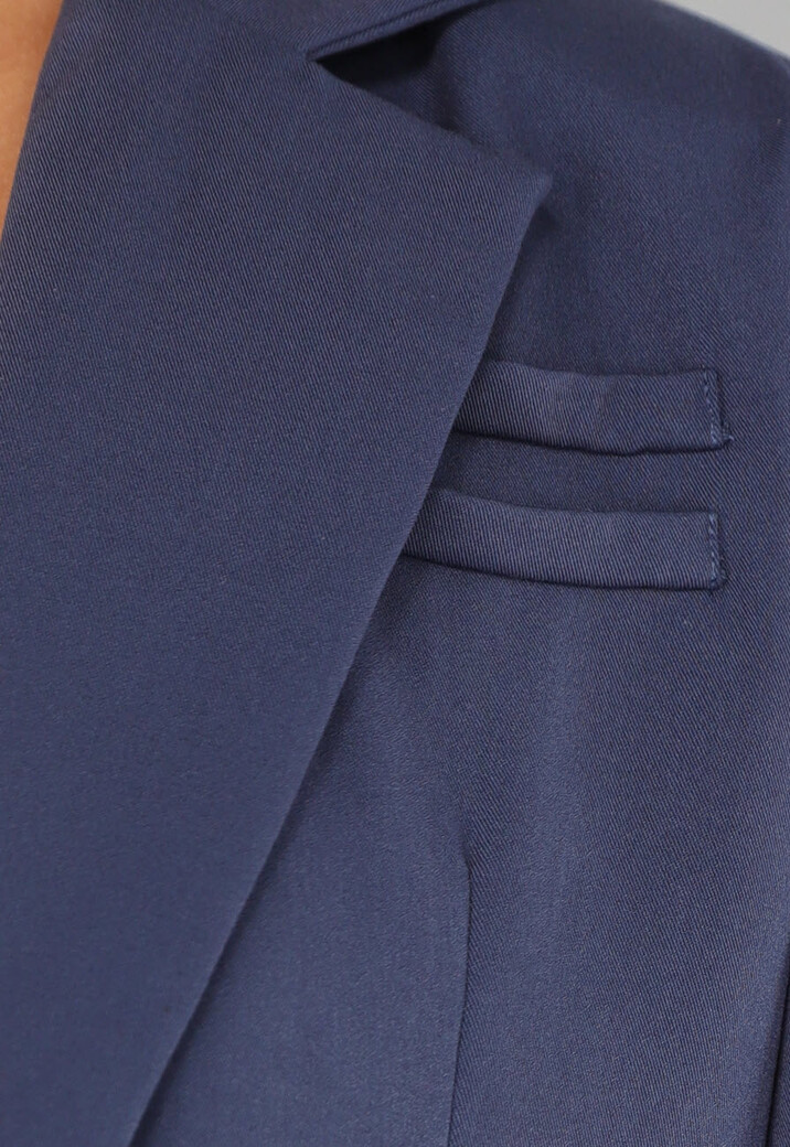 Navy Oversized Blazer met Tailleband