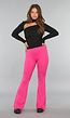 Tall Fuchsia Elastische Legging Broek met Wijde Pijpen