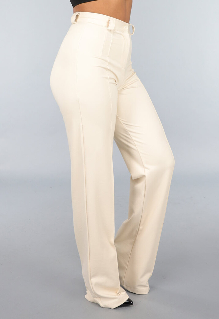 Beige Tall Stretch Pantalon met Straight Leg