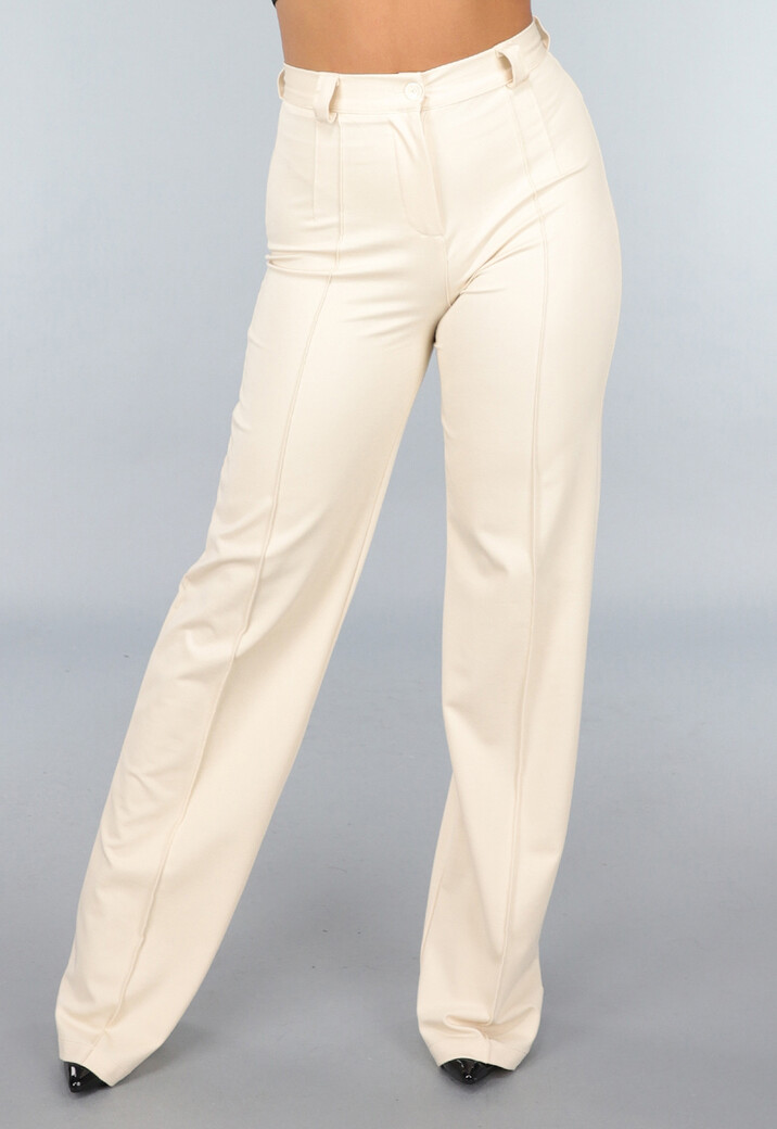 Beige Tall Stretch Pantalon met Straight Leg
