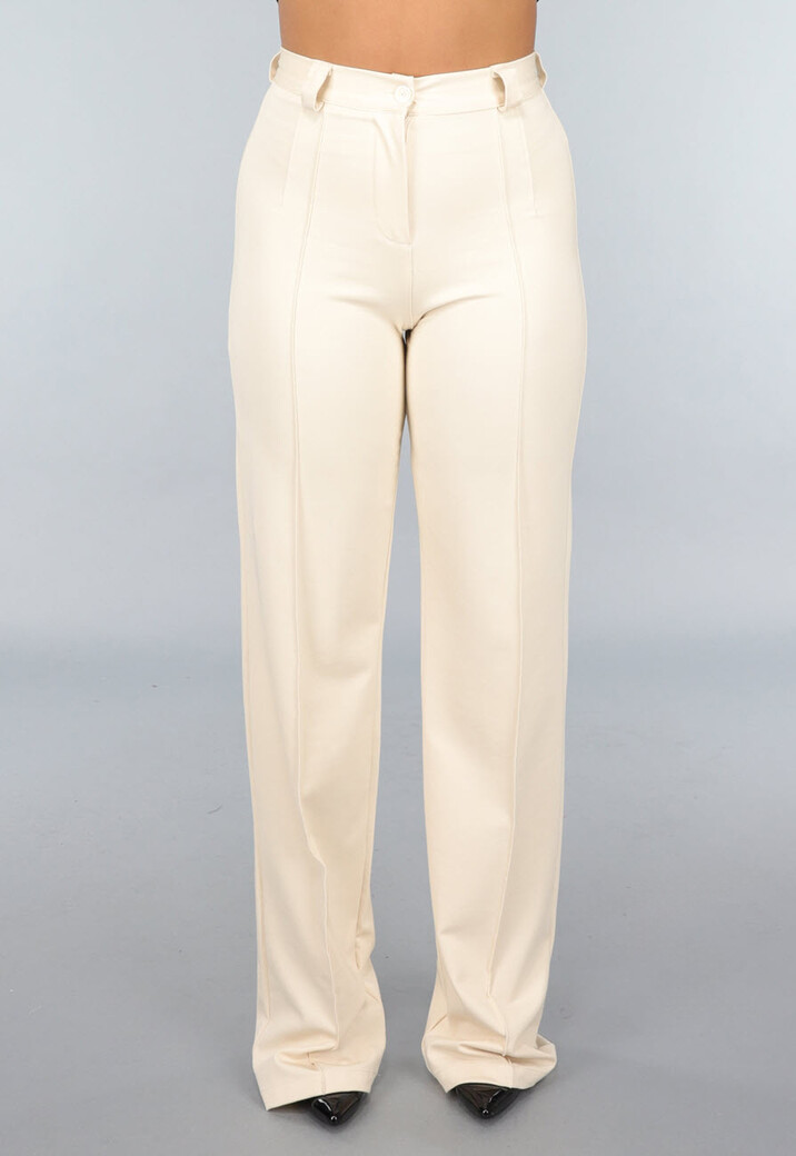 Beige Tall Stretch Pantalon met Straight Leg