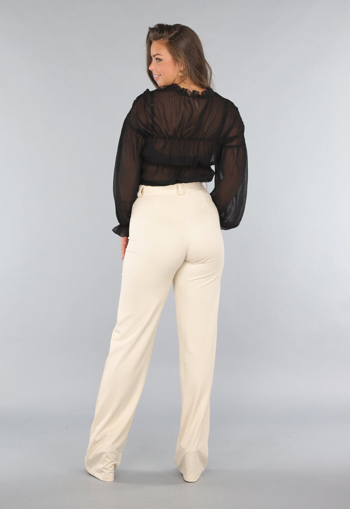 Beige Tall Stretch Pantalon met Straight Leg